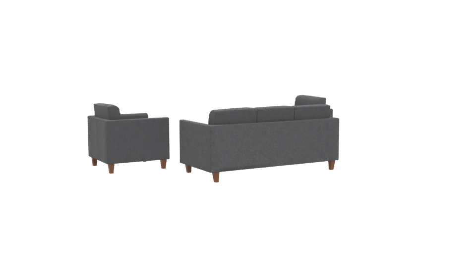Contemporary Sofa and Armchair Set - Professional 3D Model Render 4