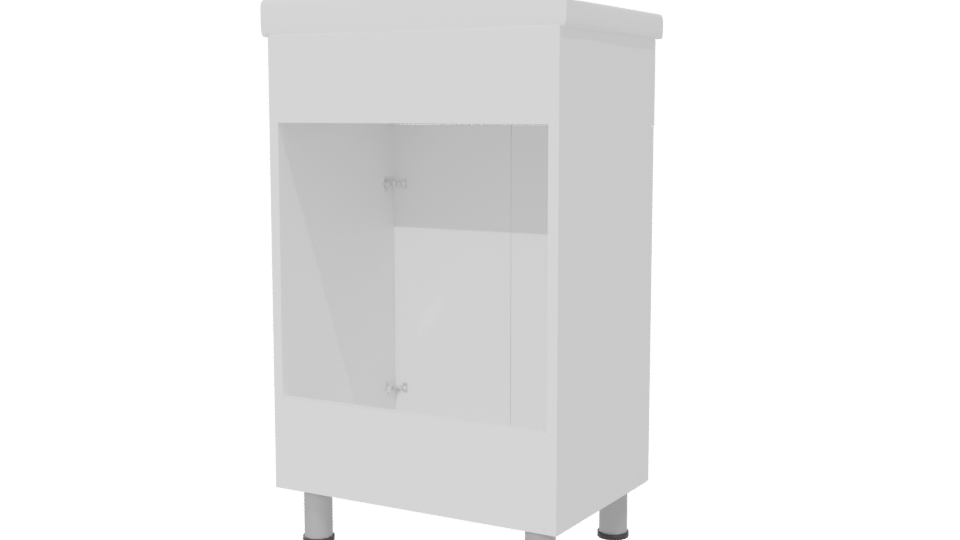 Modern Vanity Sink Cabinet 3D - Professional 3D Model Render 6