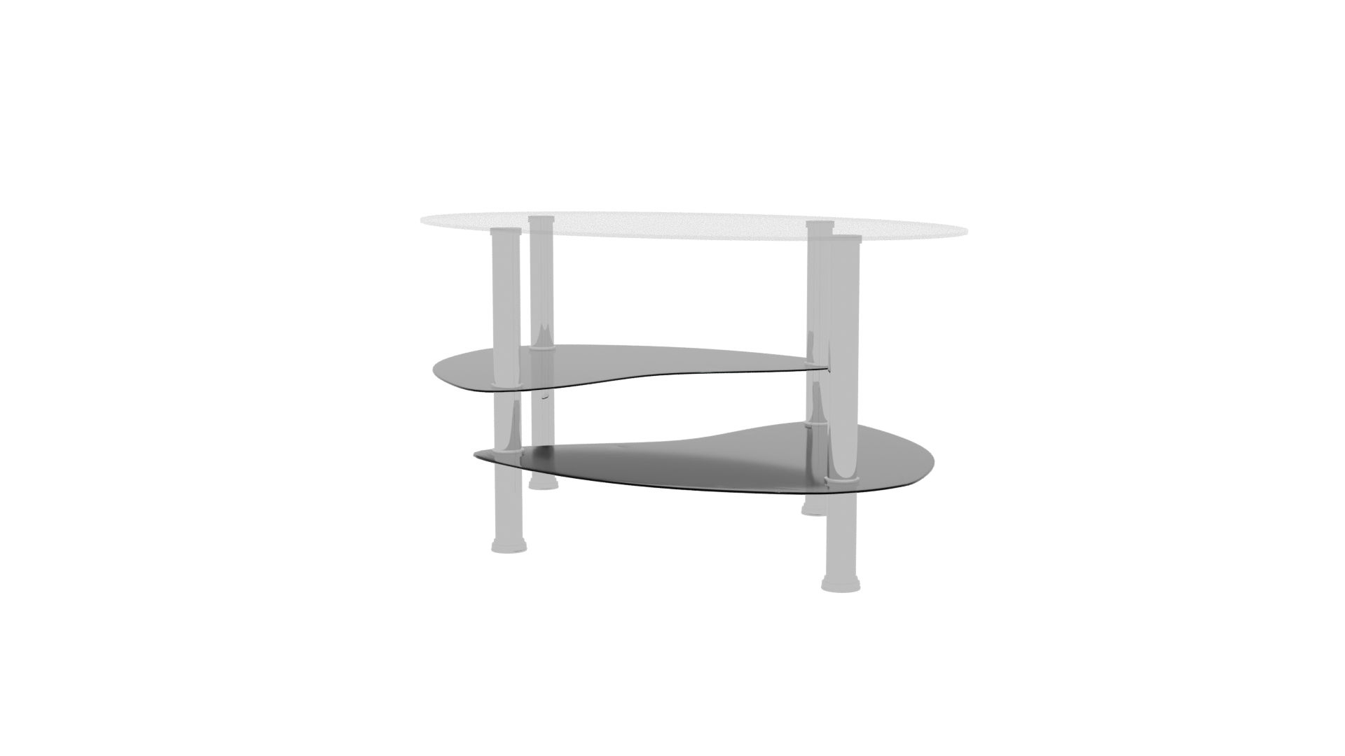 Black Modern Center Table 3D - Professional 3D Model Render 13