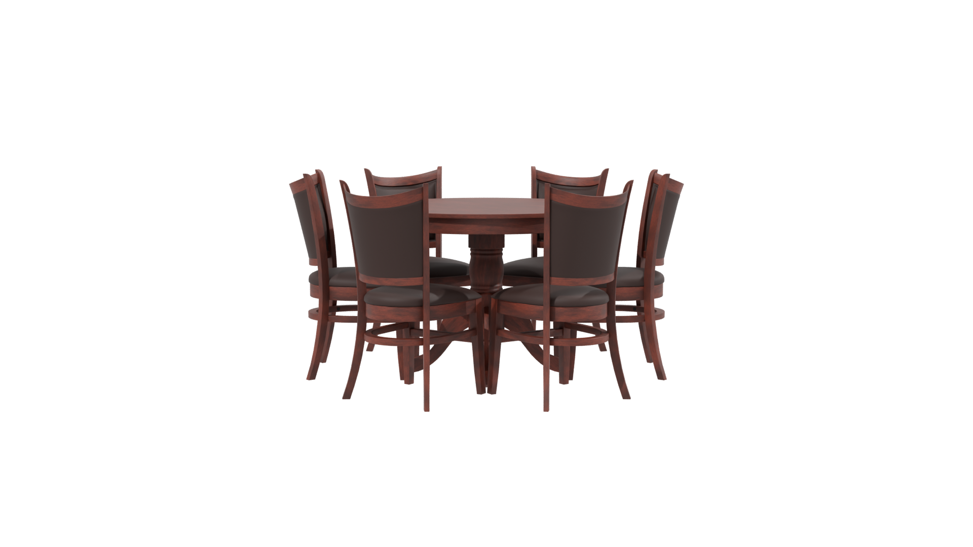 Elegant Dining Table Set 3D - Professional 3D Model Render 2