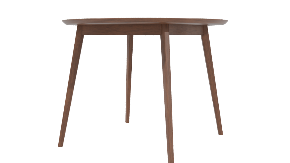 Stylish Round Wooden Table Model - Professional 3D Model Render 3