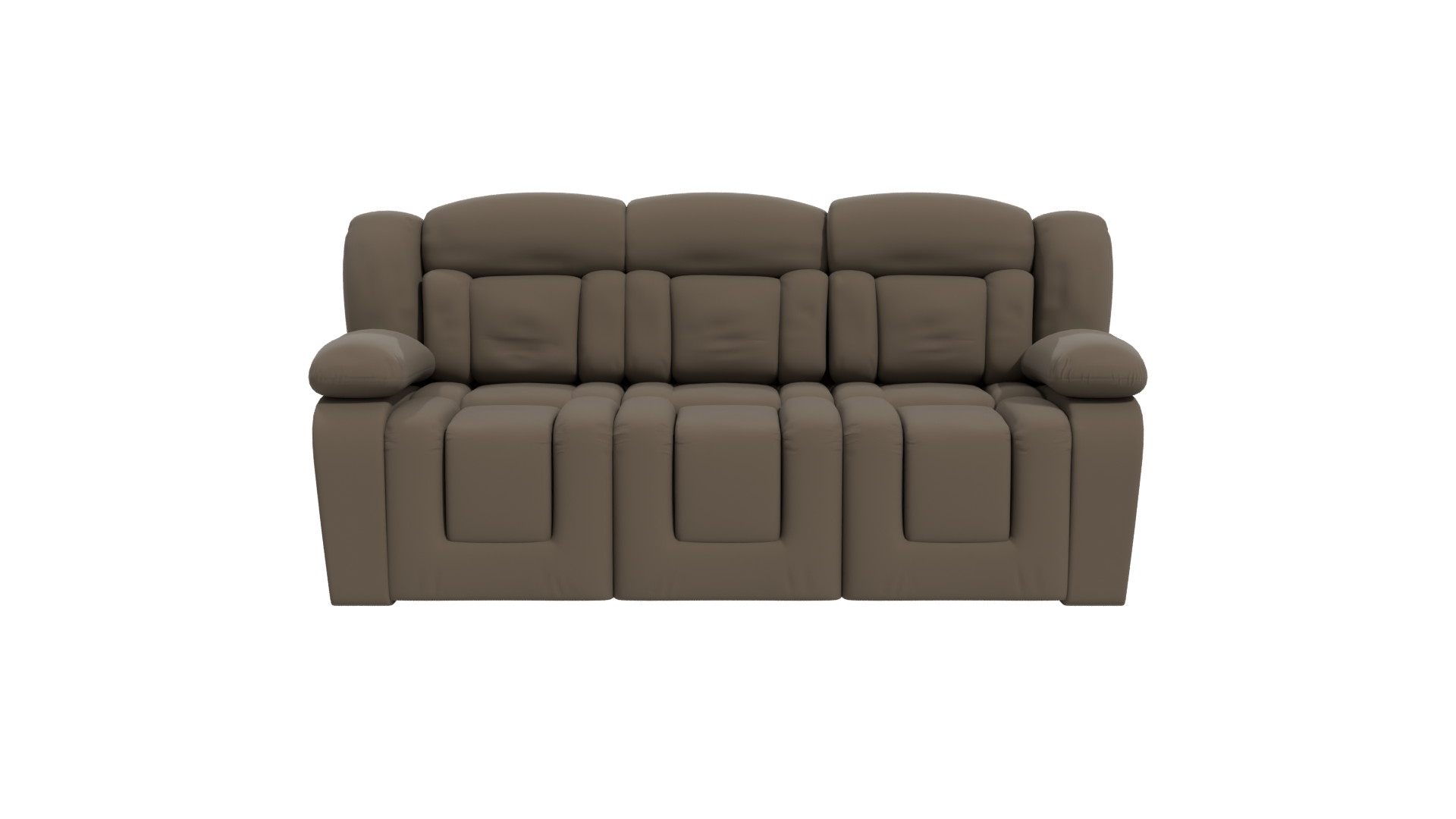 Stylish 3D Reclining Sofa Model - Professional 3D Model Render 11
