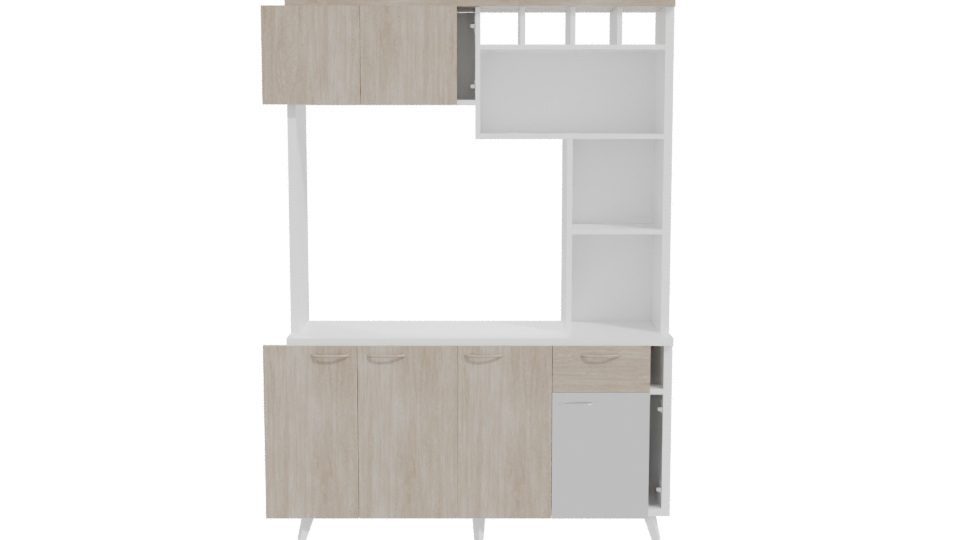 Modern Wooden Cabinet 3D Model - Professional 3D Model Render 11