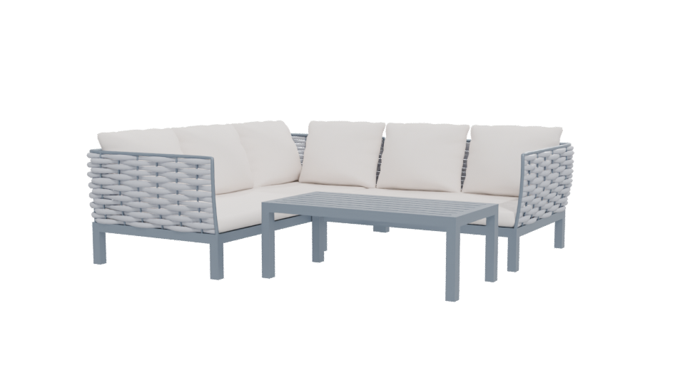 Stylish Outdoor Sofa Set 3D - Professional 3D Model Render 12