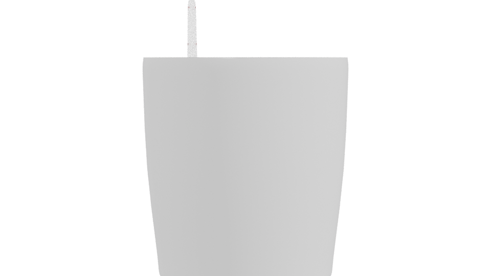 Minimalist White Flower Pot with Modern Design - Professional 3D Model Render 10