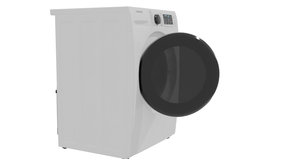 Eco Bubble Washing Machine 3D Model - Professional 3D Model Render 9