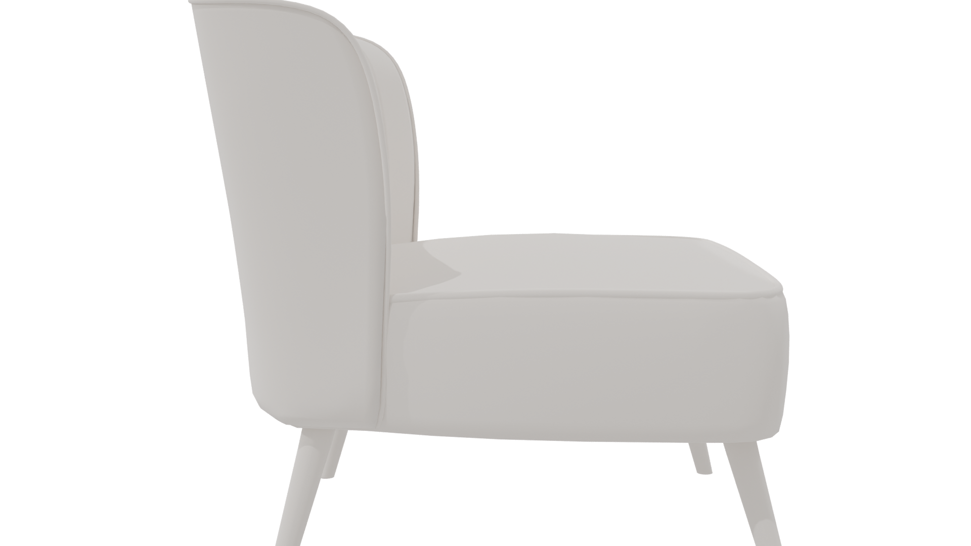 Stylish Fabric Accent Chair 3D - Professional 3D Model Render 3