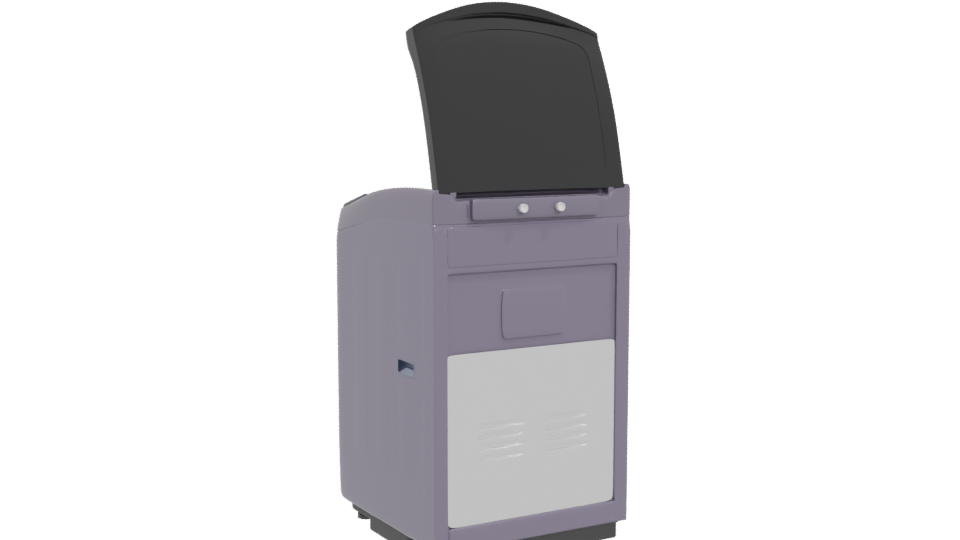 Stylish Top-Loading Washing Machine 3D - Professional 3D Model Render 4