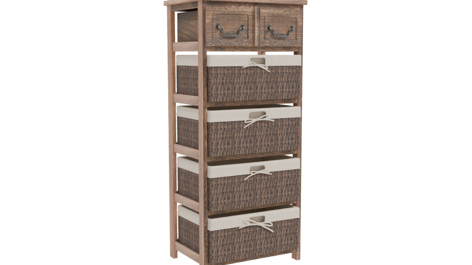 Elegant Wooden Storage Cabinet 3D Model - Professional 3D Model Render 10