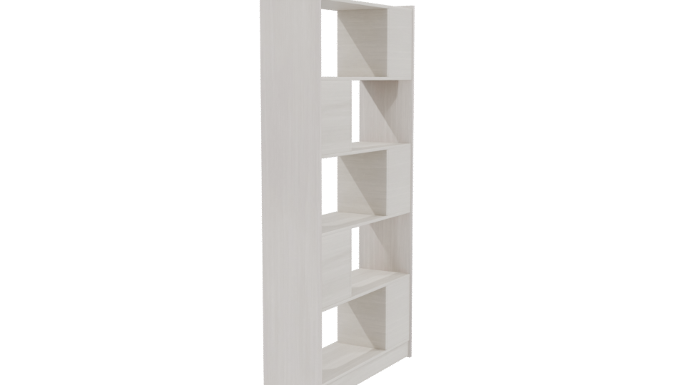 Stylish Modern Bookshelf 3D - Professional 3D Model Render 3