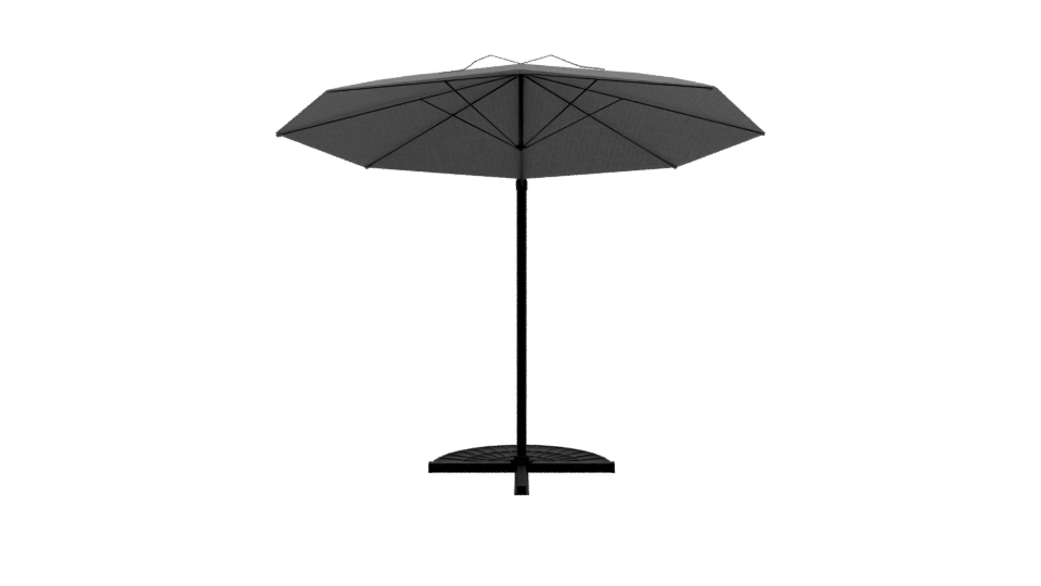 Stylish Outdoor Patio Umbrella 3D Model - Professional 3D Model Render 2
