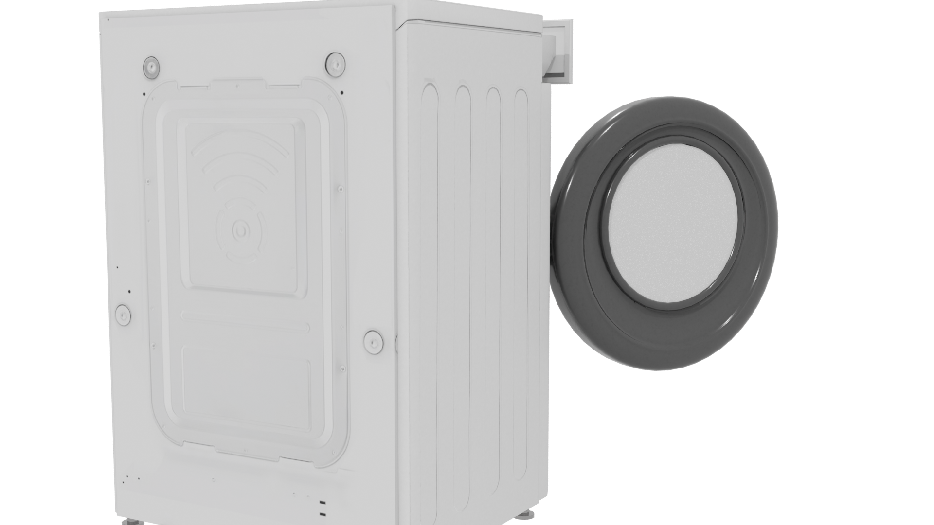 Realistic Washing Machine Model - Professional 3D Model Render 6