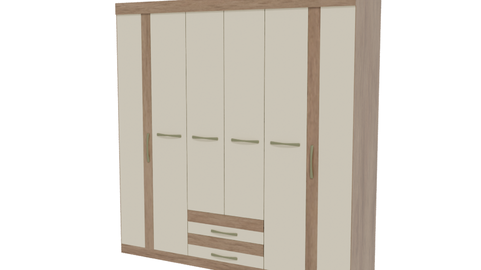 Stylish Modern Wardrobe Cabinet 3D Model - Professional 3D Model Render 12