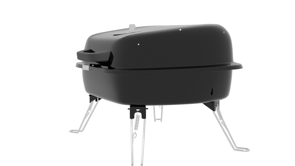 Compact Charcoal Grill Model 3D - Professional 3D Model Render 13