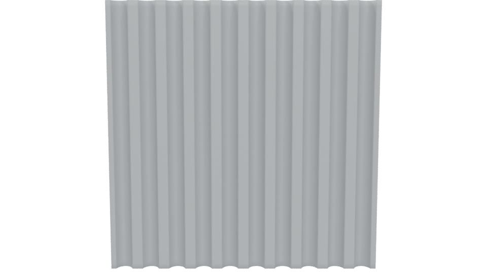 Stylized Corrugated Wall Panel 3D - Professional 3D Model Render 5