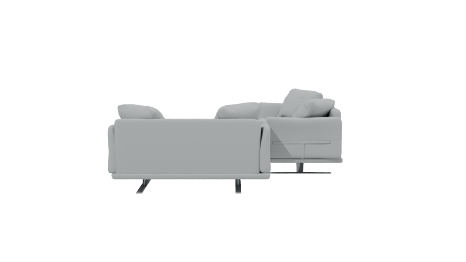 Contemporary Sectional Sofa Model - Professional 3D Model Render 2