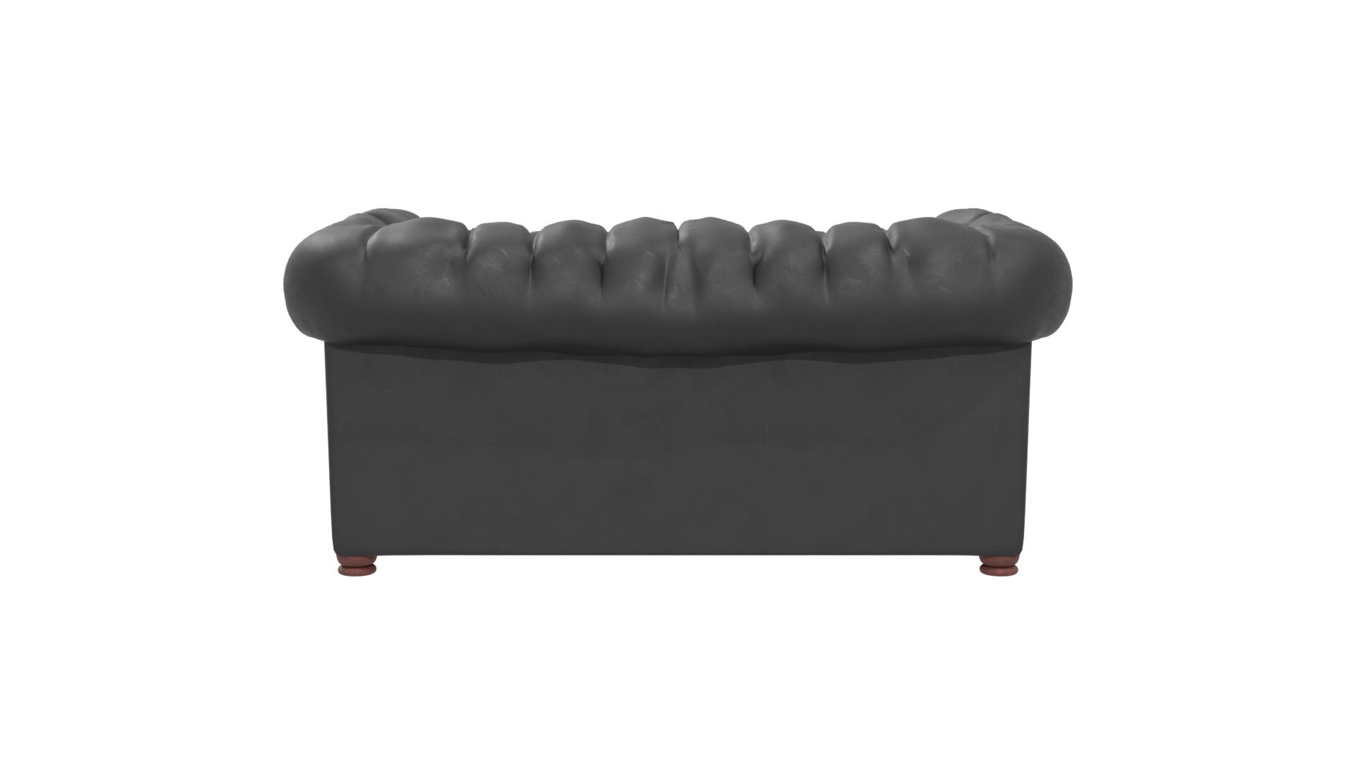 Elegant Black Leather Sofa 3D - Professional 3D Model Render 5