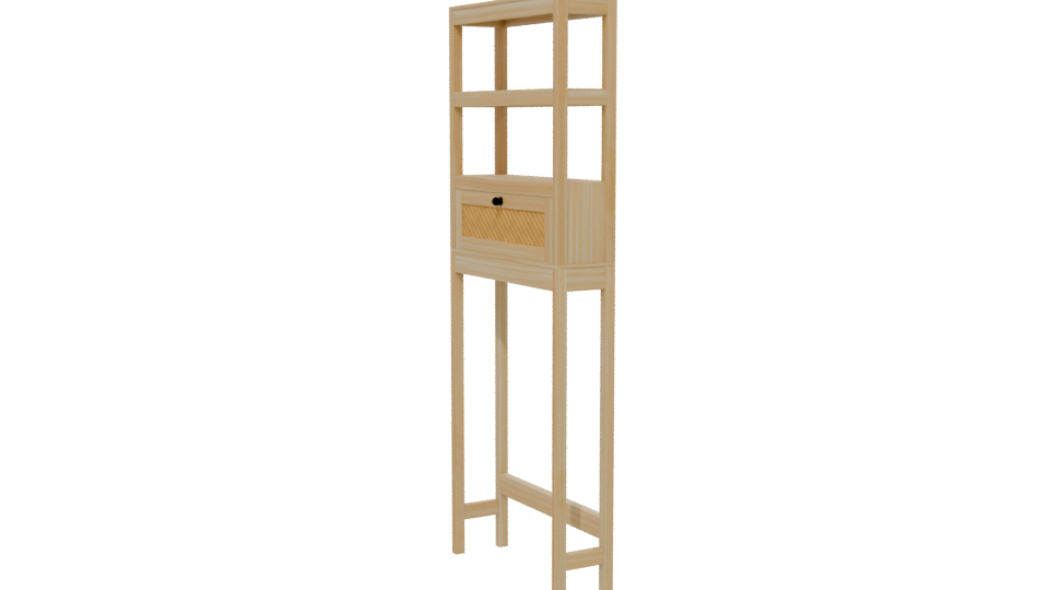 Modern Storage Ladder with Drawer 3D - Professional 3D Model Render 13
