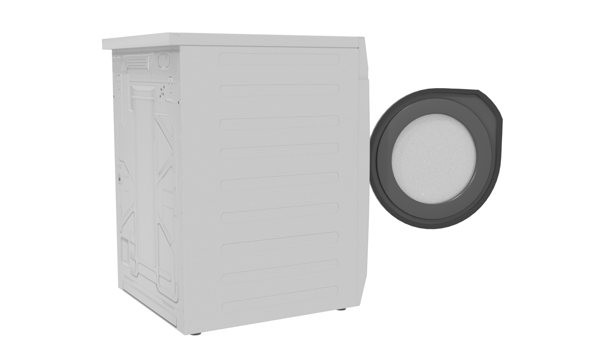 Realistic Household Washing Machine 3D - Professional 3D Model Render 7