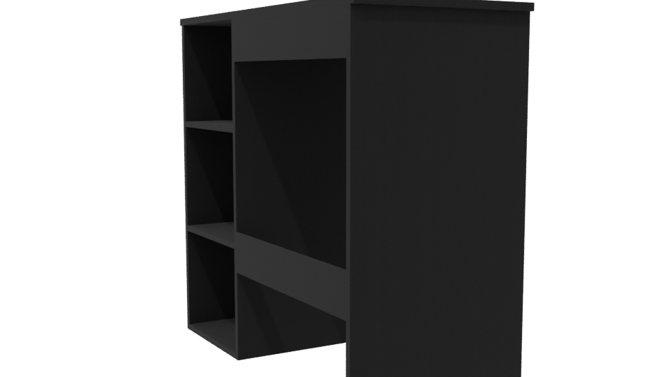 Contemporary Black Storage Desk 3D - Professional 3D Model Render 7
