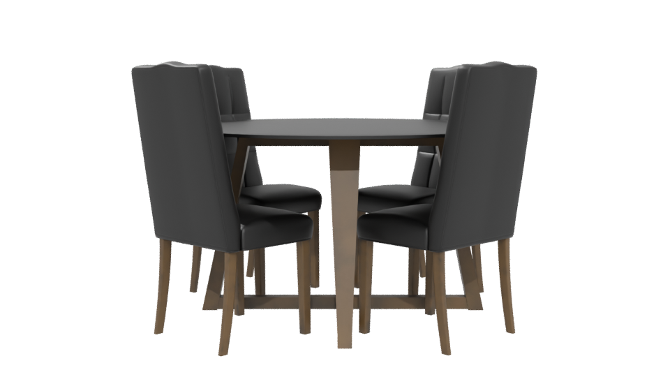 Round Dining Table Set 3D - Professional 3D Model Render 5