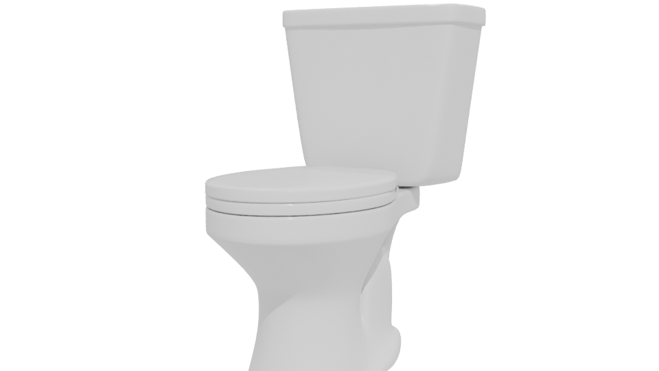 Clean White Toilet 3D Model - Professional 3D Model Render 12