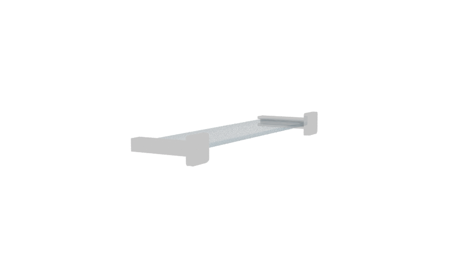 Minimalist Glass Shelf 3D Model - Professional 3D Model Render 3
