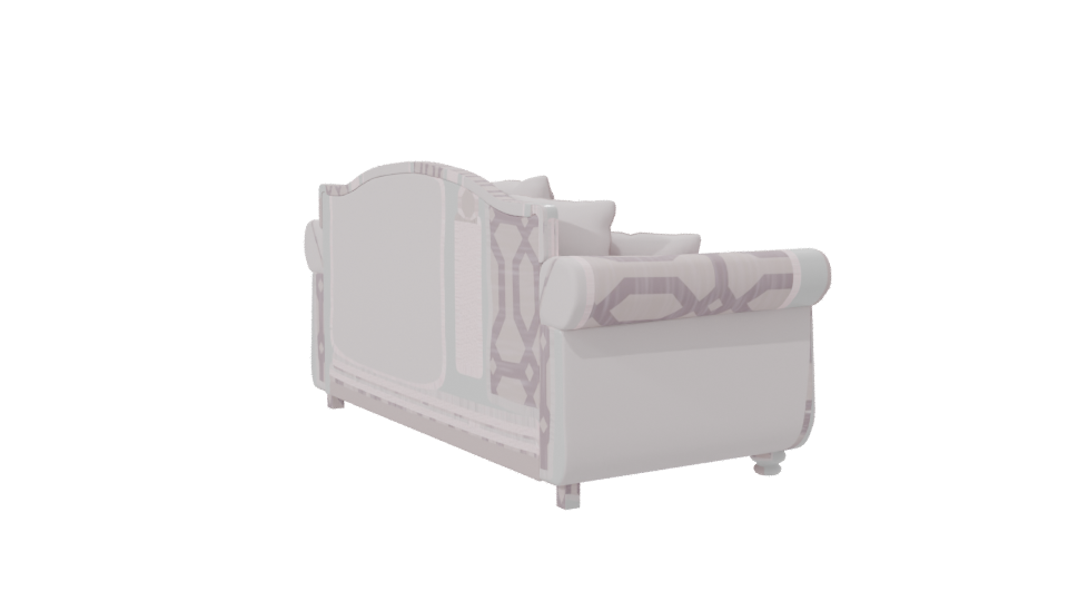 Elegant Vintage Sofa 3D Model - Professional 3D Model Render 7
