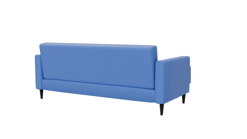 Retro Blue Sofa 3D Model - Professional 3D Model Render 6