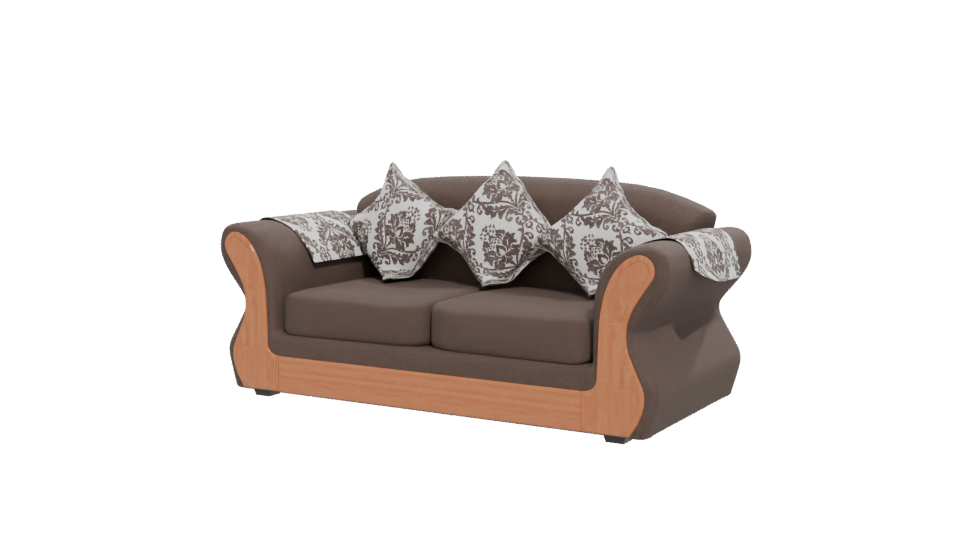 Stylish Brown Sofa 3D Model - Professional 3D Model Render 12