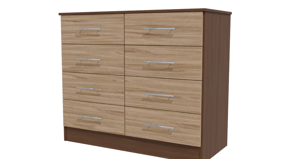 Polux 8 Drawer Dresser Model - Professional 3D Model Render 12