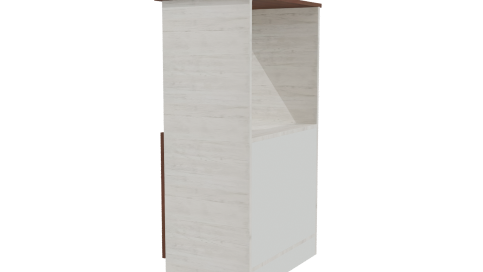 Contemporary Wooden Cabinet Model - Professional 3D Model Render 3