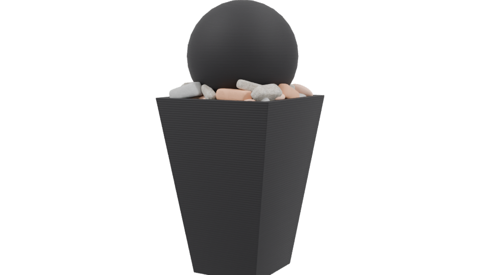 Contemporary Decorative Planter Model - Professional 3D Model Render 3