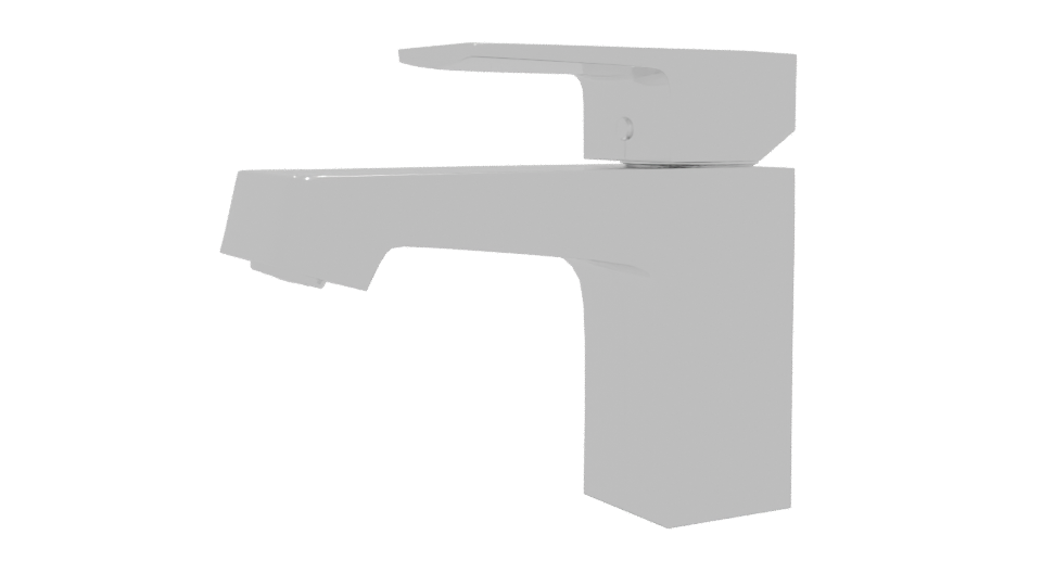 Sleek Modern Bathroom Faucet - Professional 3D Model Render 4