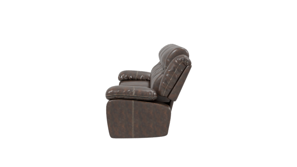 Stylish Leather Sofa 3D Model - Professional 3D Model Render 2