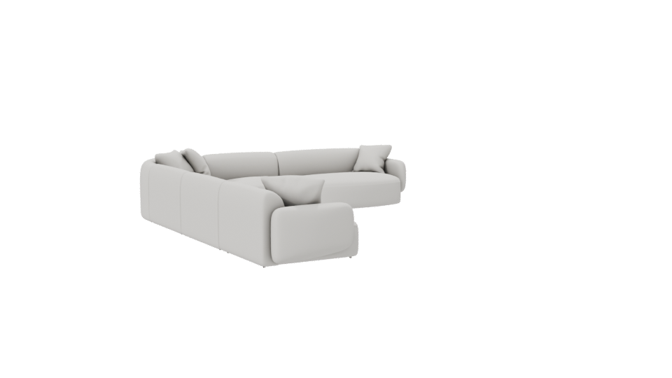 Modern Sectional Sofa 3D Model - Professional 3D Model Render 7