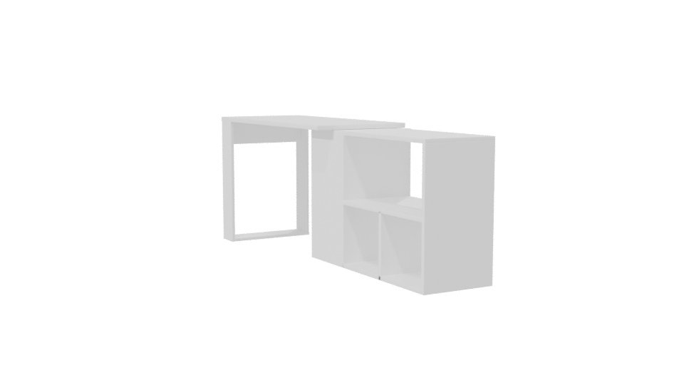 Contemporary Wooden Office Desk 3D - Professional 3D Model Render 7