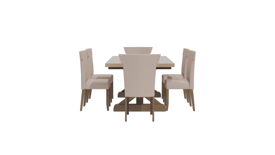 Elegant Dining Table Set 3D - Professional 3D Model Render 11