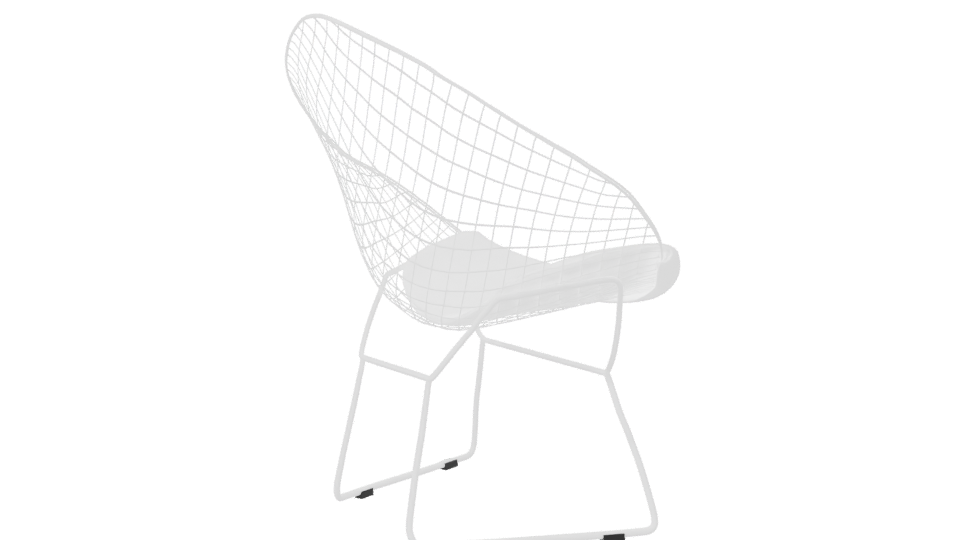 Stylish Wire Mesh Lounge Chair 3D Model - Professional 3D Model Render 7