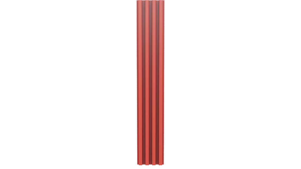 Stylized Vertical Red Pillars Model - Professional 3D Model Render 5