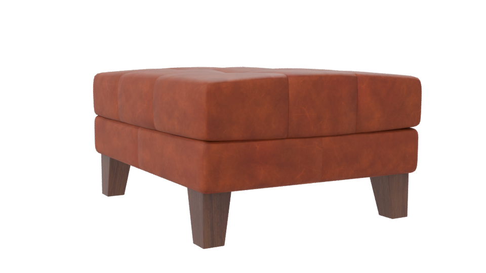 Stylish Leather Ottoman 3D Model - Professional 3D Model Render 7