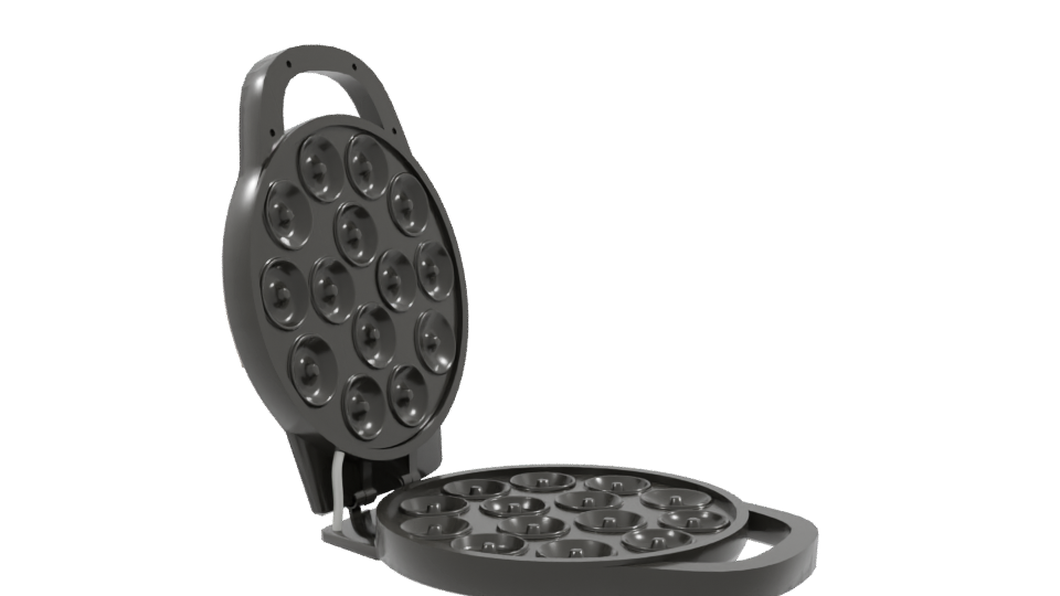 Multi-Cavity Donut Maker 3D - Professional 3D Model Render 9