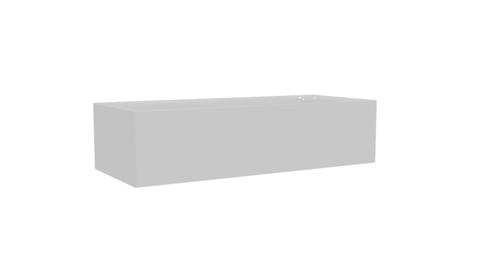 Stylish Rectangular Bathtub Model - Professional 3D Model Render 4