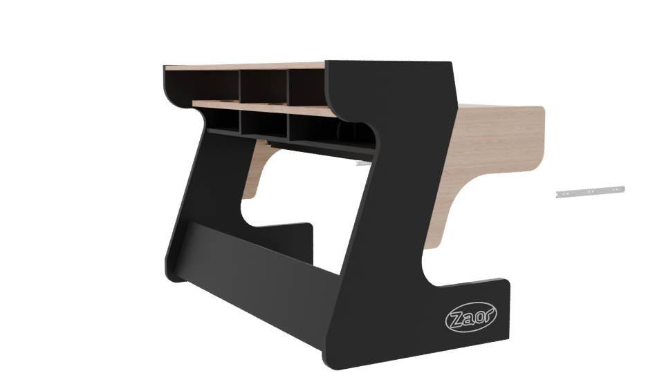 Contemporary Corner Desk Model - Professional 3D Model Render 7