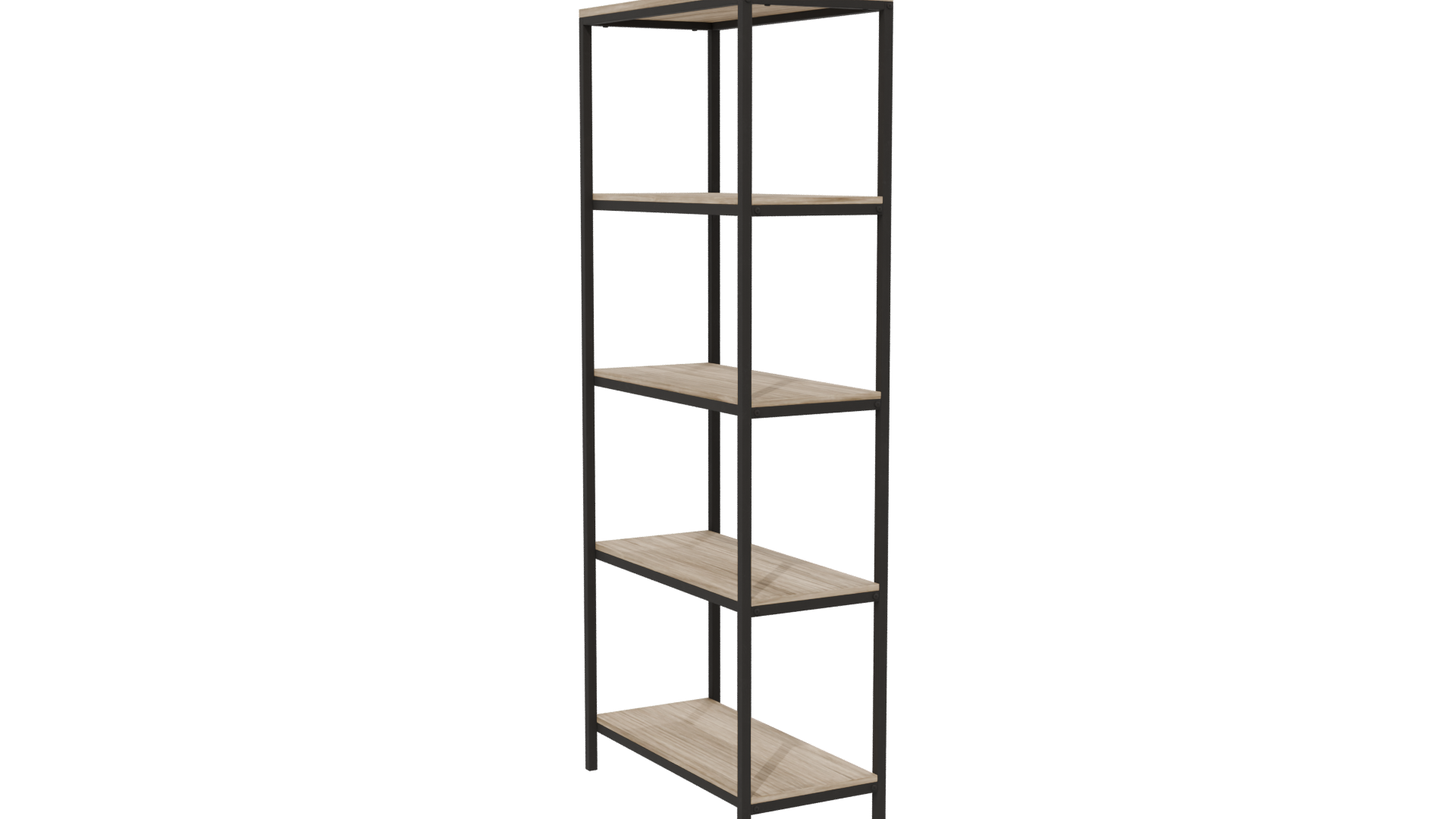 Contemporary Wooden Bookshelf 3D Model - Professional 3D Model Render 13
