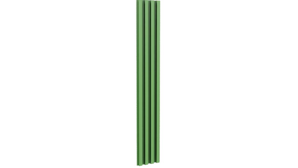 Stylized Vertical Green Panel Model - Professional 3D Model Render 4