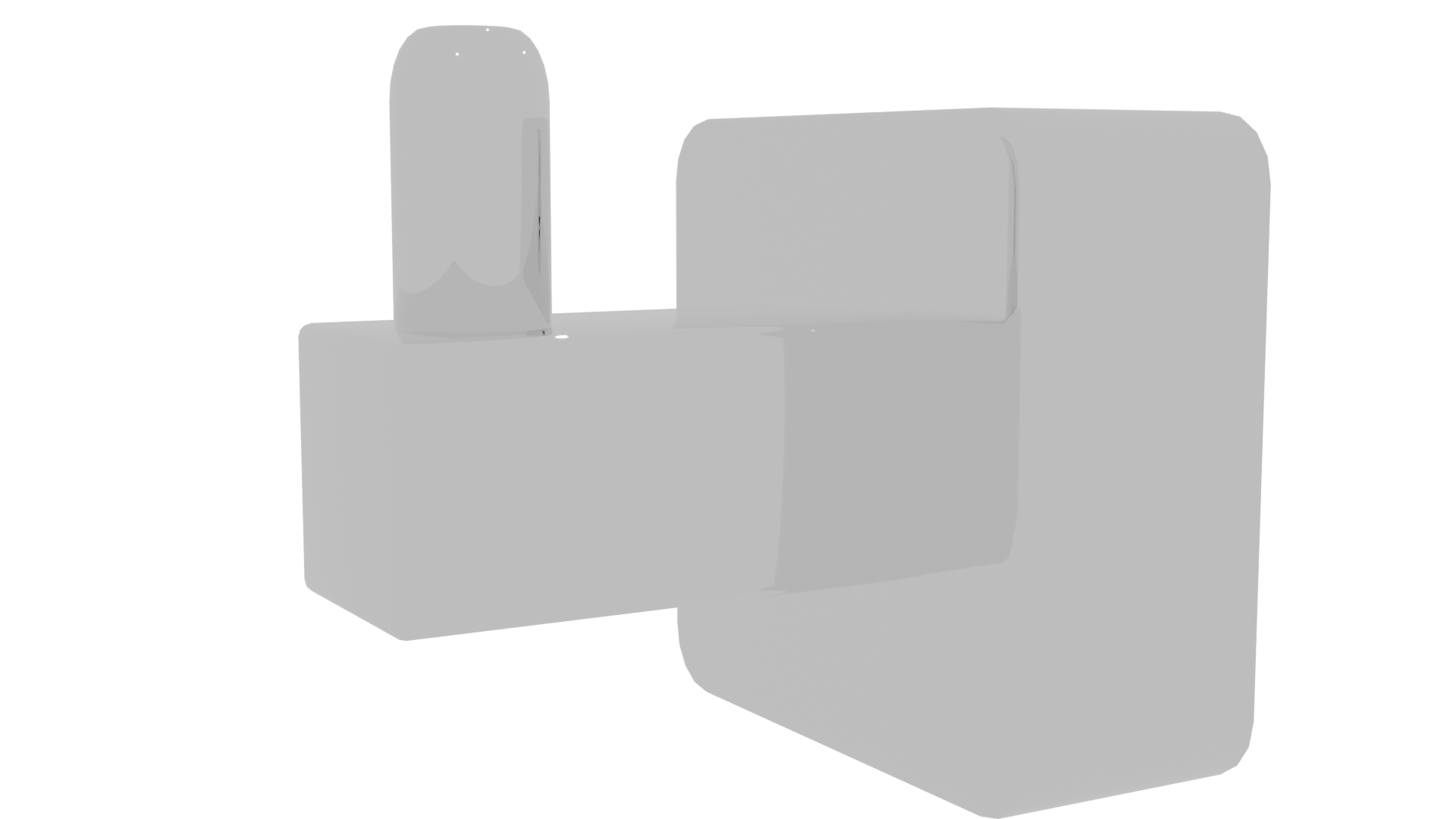 Stylish Metallic Wall Hook 3D - Professional 3D Model Render 13