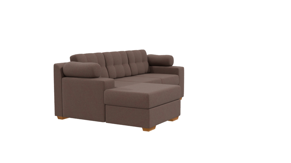 Contemporary Fabric Sectional Sofa 3D Model - Professional 3D Model Render 9