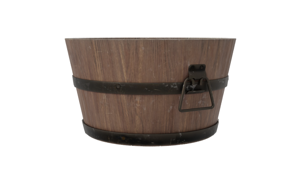 Rustic Wooden Barrel Model - Professional 3D Model Render 7