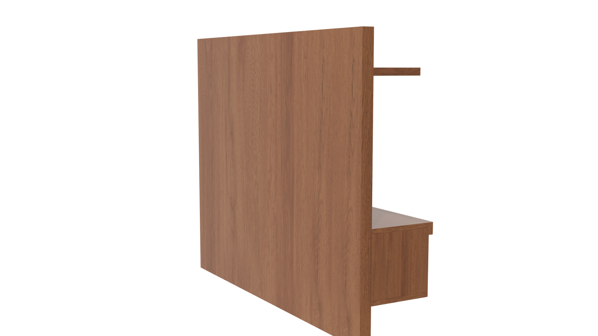 Stylish Modern Wooden Wall Shelf 3D Model - Professional 3D Model Render 7